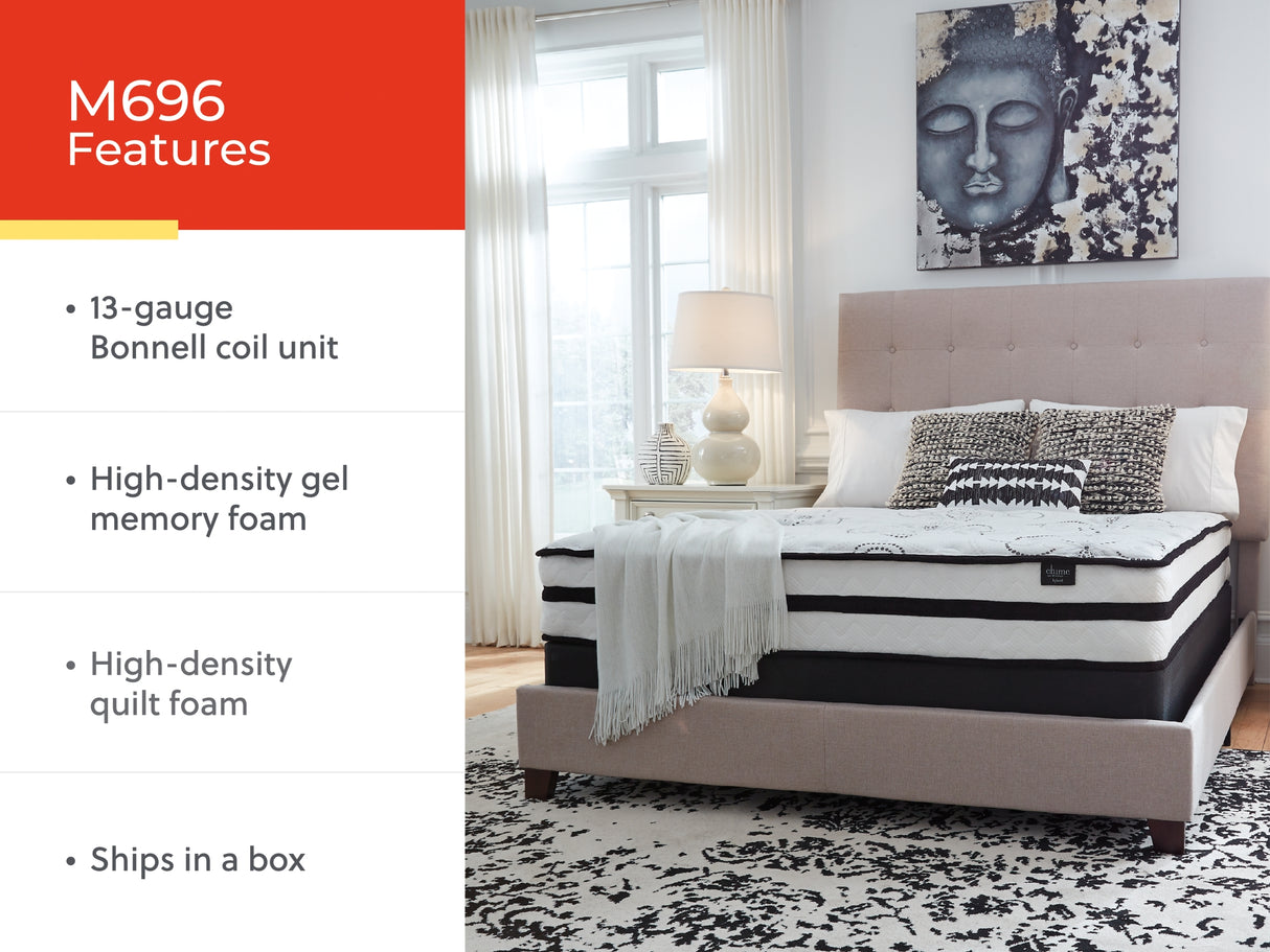 Chime 10 Inch Hybrid White California King Mattress in a Box from Ashley Furniture - Luna Furniture