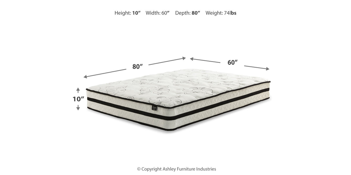 Finch Queen Platform Bed with Mattress in Black from Ashley Furniture - Luna Furniture