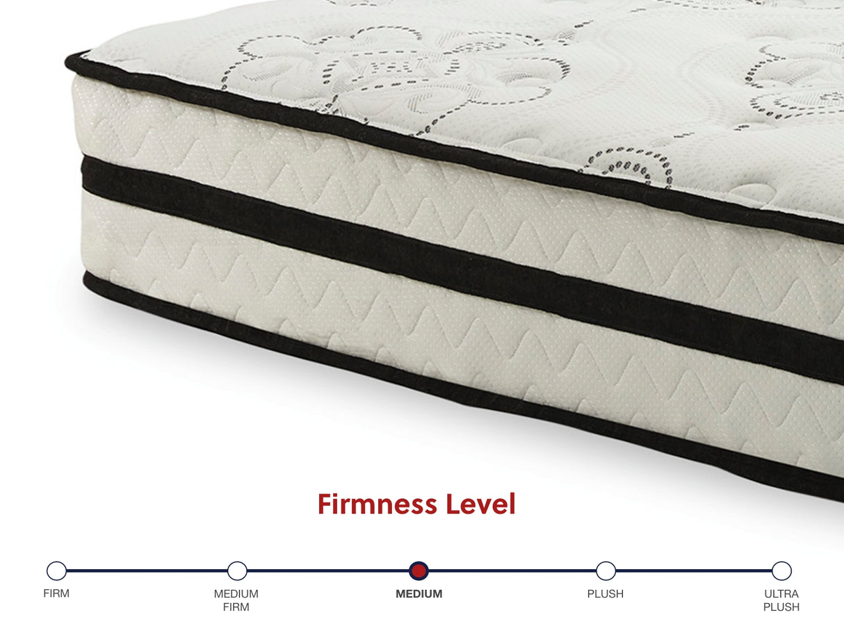 Chime 10 Inch Hybrid White California King Mattress in a Box from Ashley Furniture - Luna Furniture