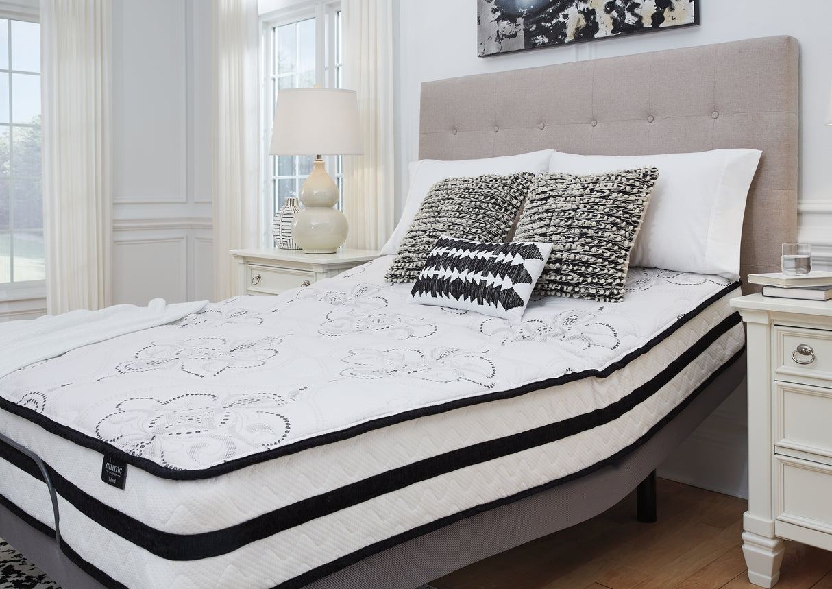 Chime 10 Inch Hybrid White California King Mattress in a Box from Ashley Furniture - Luna Furniture