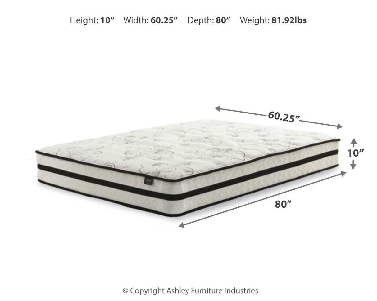 Chime 10 Inch Hybrid White California King Mattress in a Box from Ashley Furniture - Luna Furniture