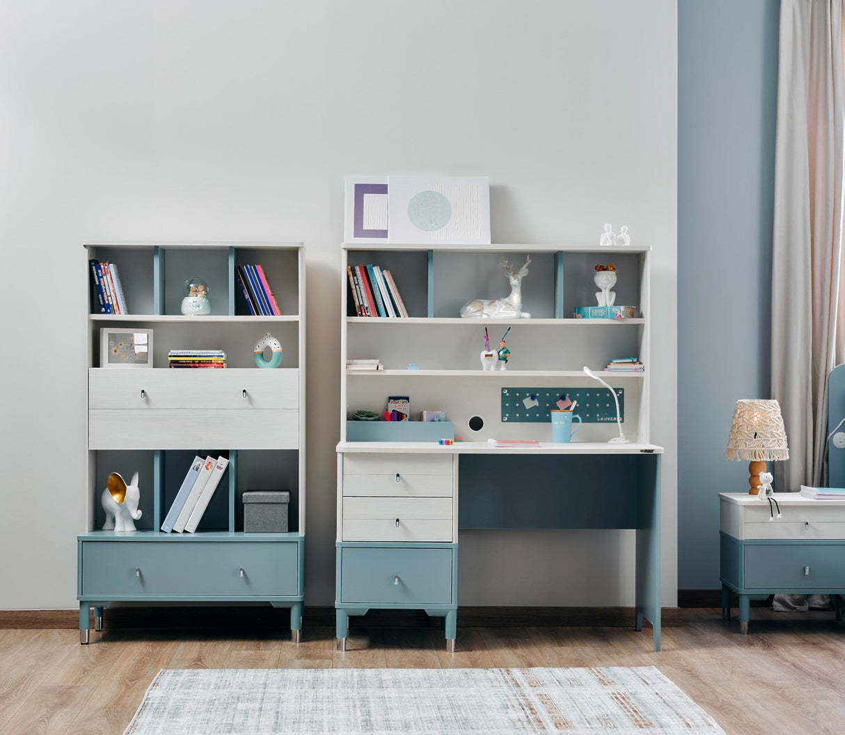 Marin Study Desk With Top Module from Furnia - Luna Furniture