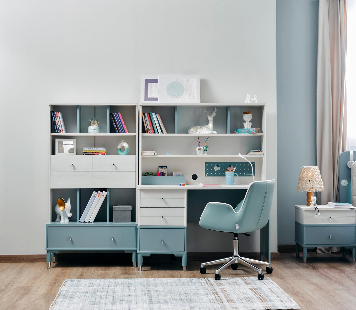 Marin Study Desk With Top Module from Furnia - Luna Furniture