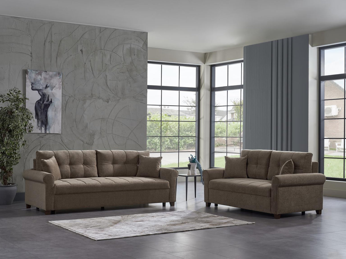 Mocca Koopsi Brown Sleeper Sofa from Bellona - Luna Furniture