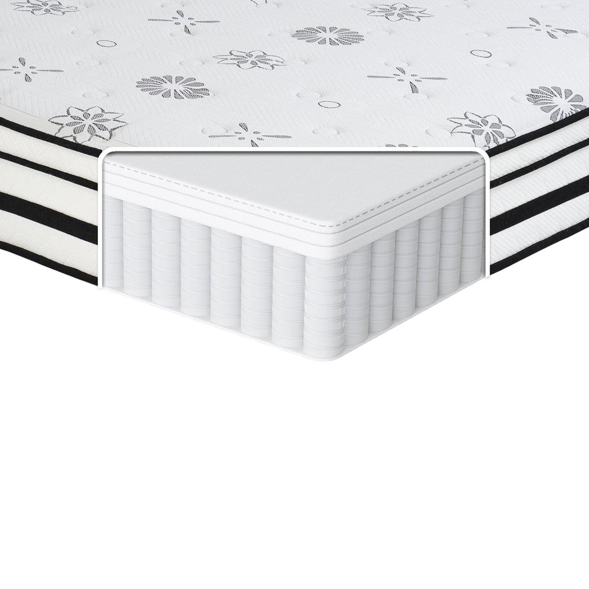 MT-PH12CK 12" California King Hybrid Mattress from Homelegance - Luna Furniture