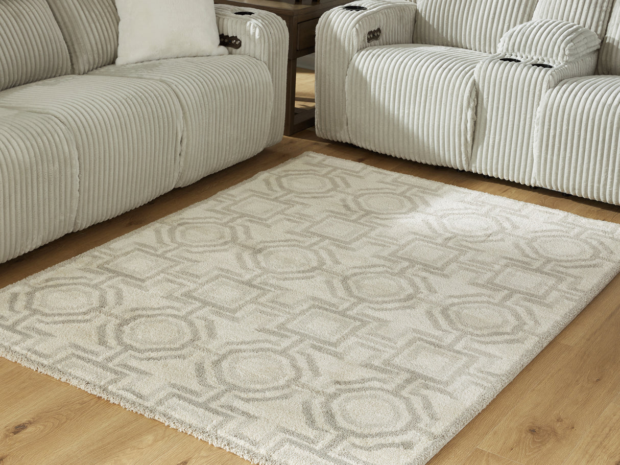 Maconville Ivory/Gray Medium Rug from Ashley Furniture - Luna Furniture