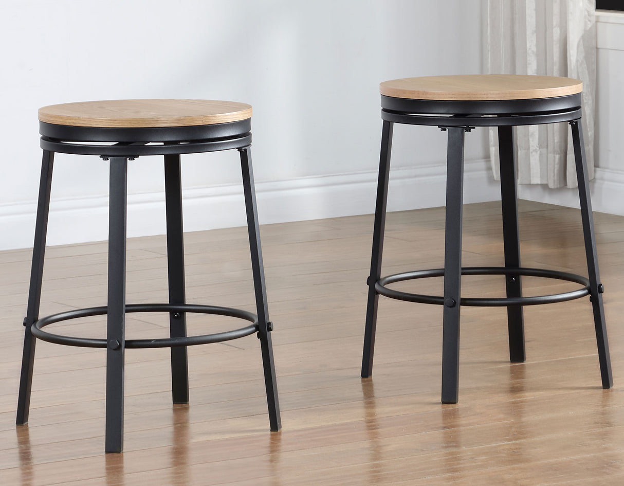 Magnolia 24″ Backless Counter Stool, Swivel, Set of 2 from Steve Silver - Luna Furniture