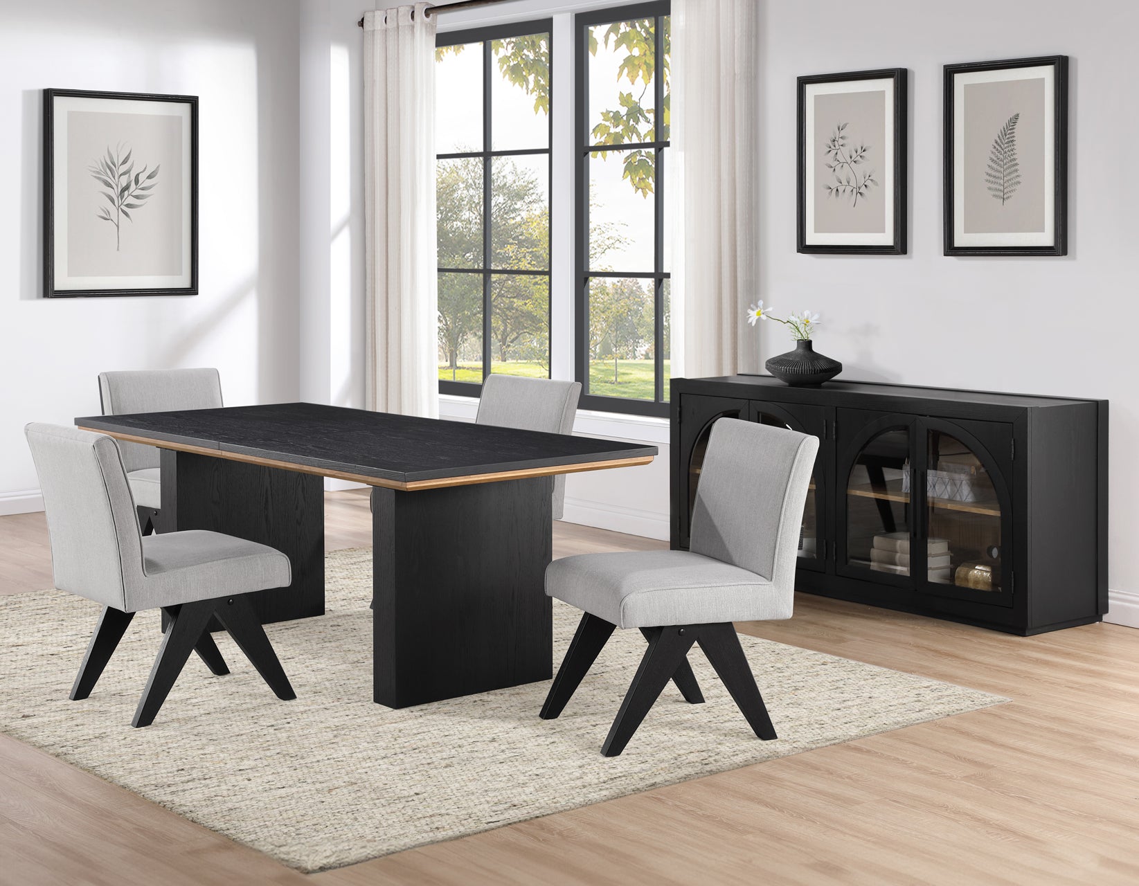 Magnolia Black/Gray Dining Room Set – Luna Furniture