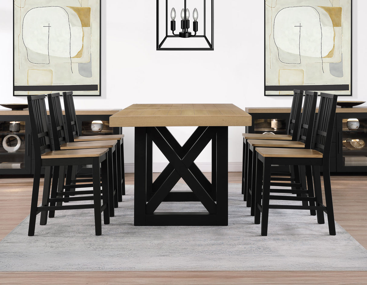 Magnolia 5-Piece 80-96-inch Black Counter Table Dining Set from Steve Silver - Luna Furniture