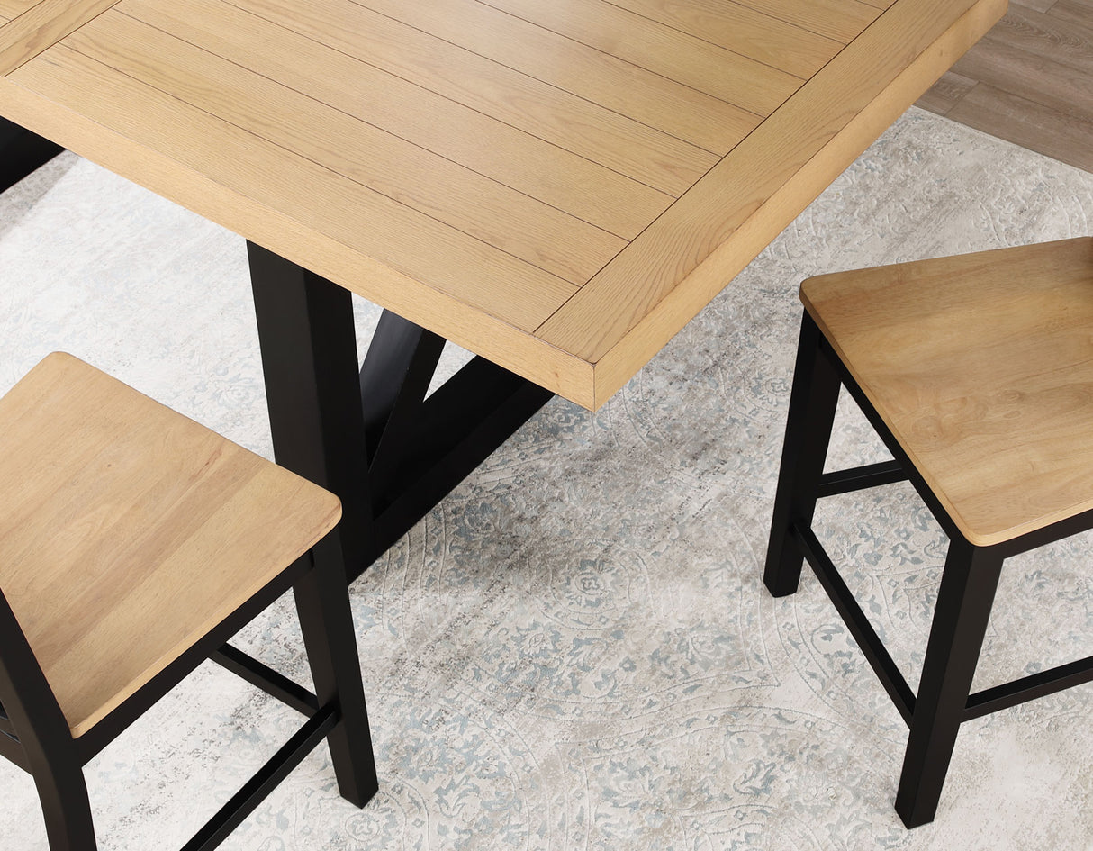 Magnolia 5-Piece 80-96-inch Black Counter Table Dining Set from Steve Silver - Luna Furniture