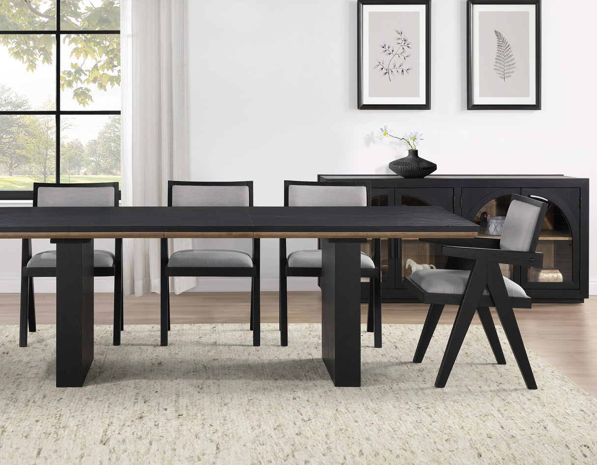 Magnolia 80-96″ Table 5-Piece Arm Chair Dining Set from Steve Silver - Luna Furniture
