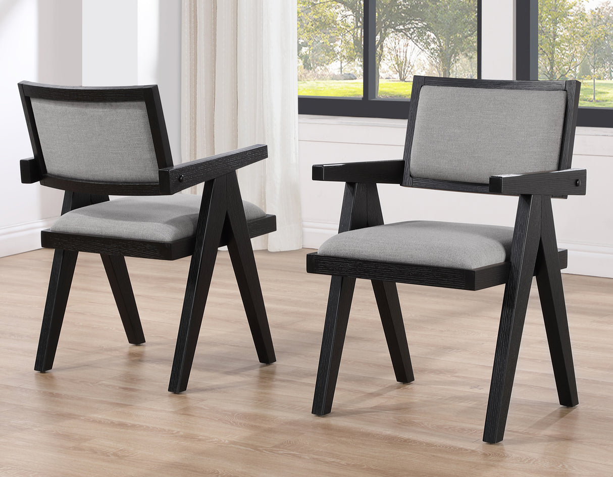 Magnolia 80-96″ Table 5-Piece Arm Chair Dining Set from Steve Silver - Luna Furniture