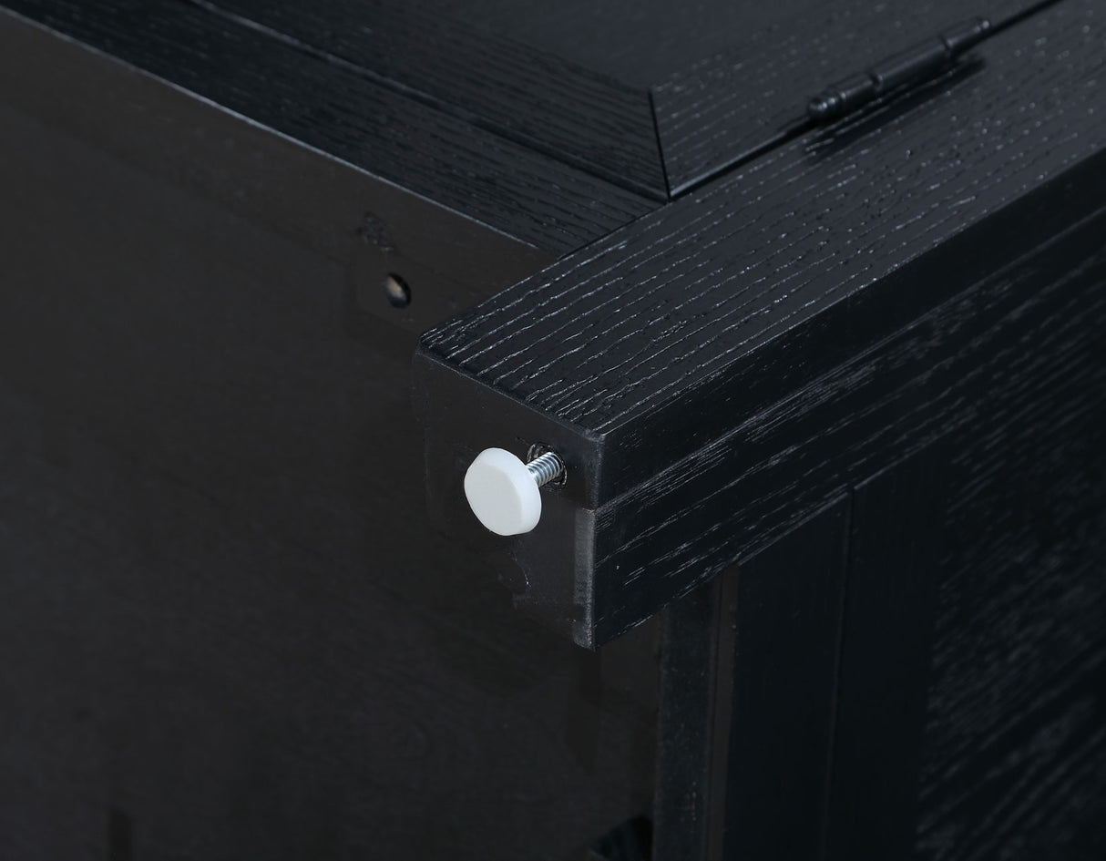 Magnolia Black Curio with Weathered Sand Interior from Steve Silver - Luna Furniture