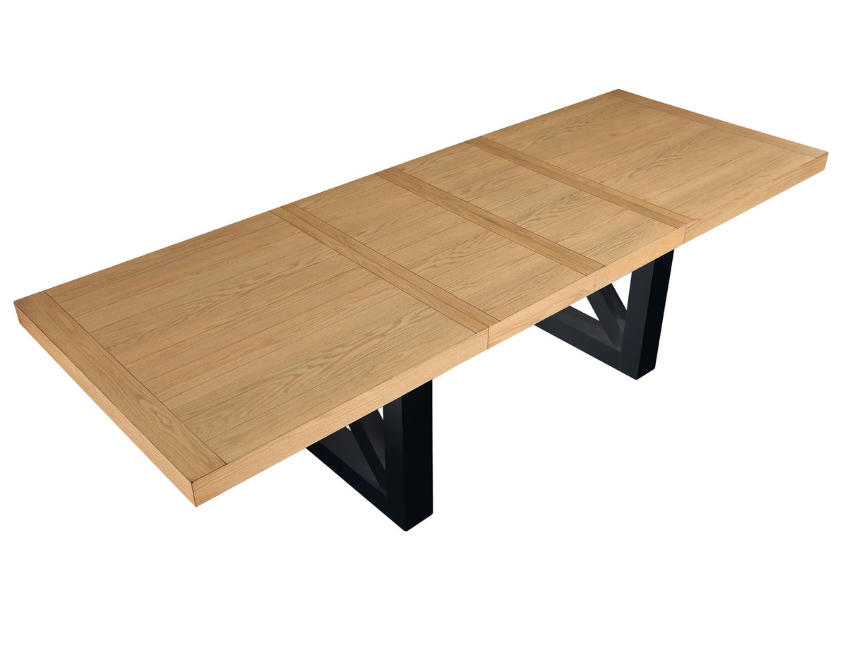 Magnolia Oak/Black Extendable Dining Table from Steve Silver - Luna Furniture