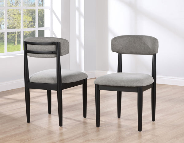 Magnolia Upholstered Side Chair, Black, Set of 2