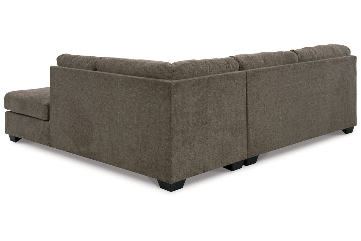 Mahoney Chocolate 2-Piece RAF Chaise Sleeper Sectional from Ashley - Luna Furniture