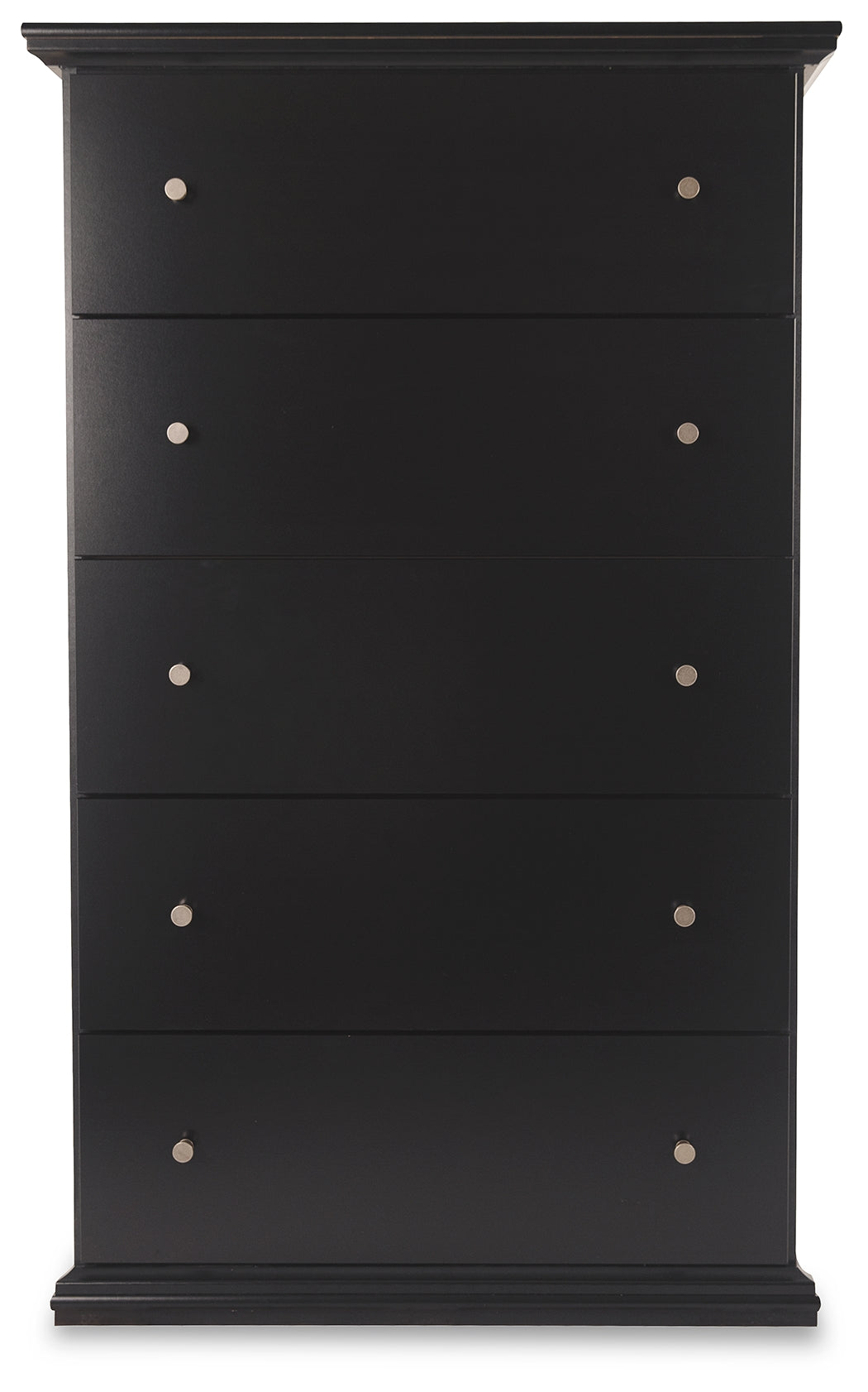 Maribel Queen Panel Bed with Mirrored Dresser, Chest and Nightstand in Black from Ashley Furniture - Luna Furniture