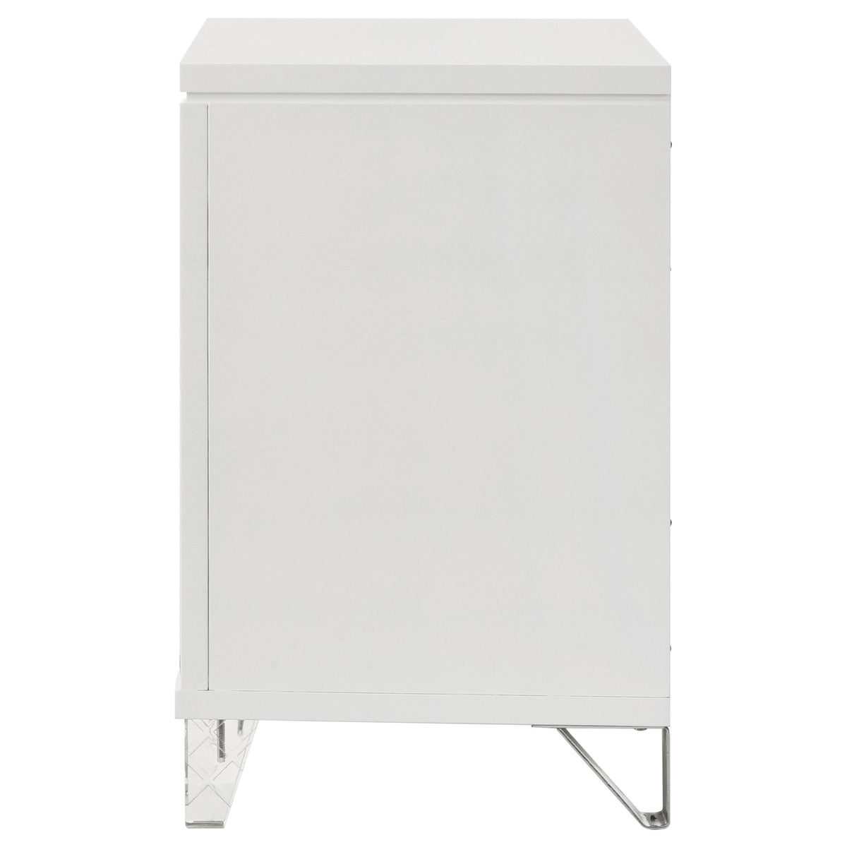 Marmore White 2-Drawer Nightstand from Coaster - Luna Furniture