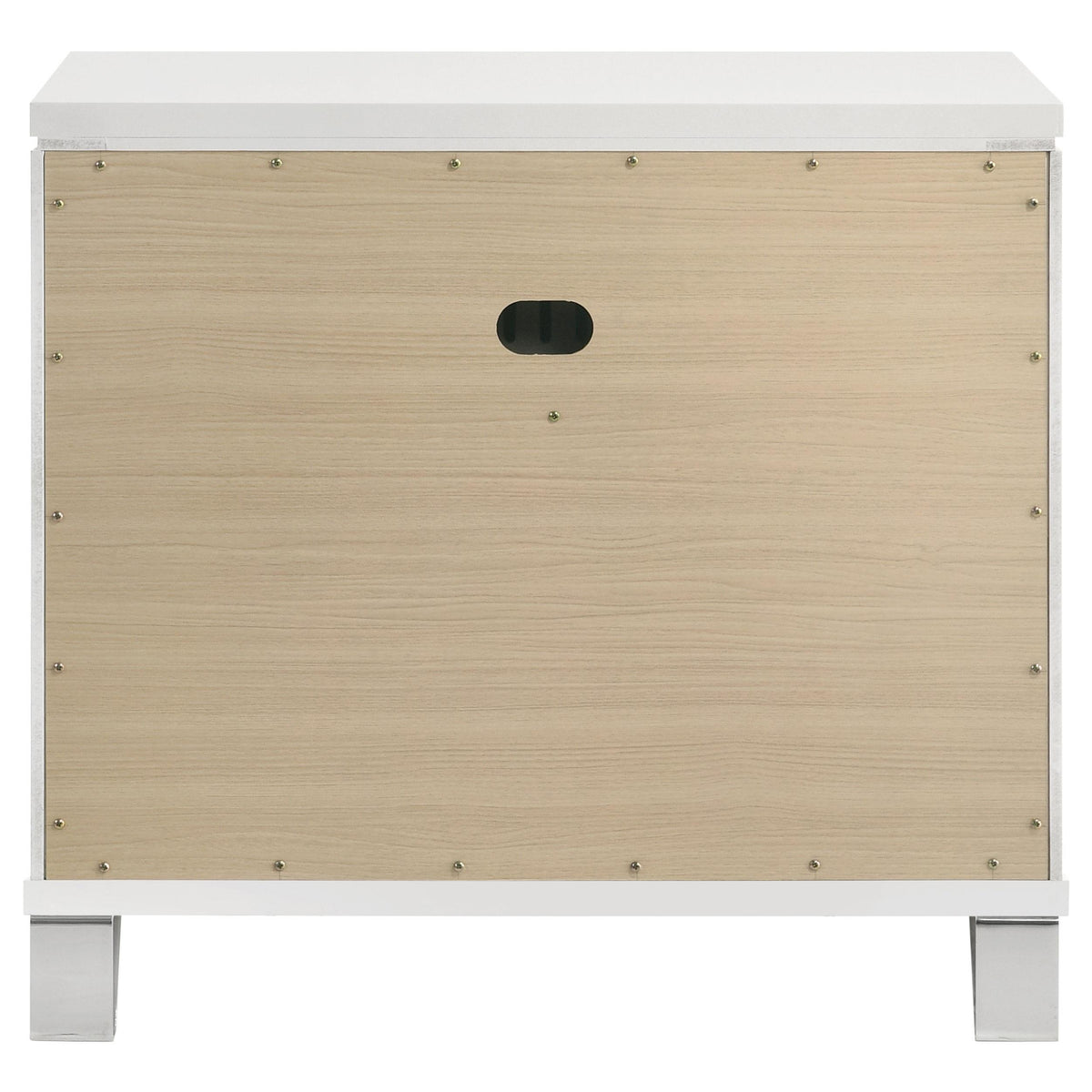 Marmore White 2-Drawer Nightstand from Coaster - Luna Furniture