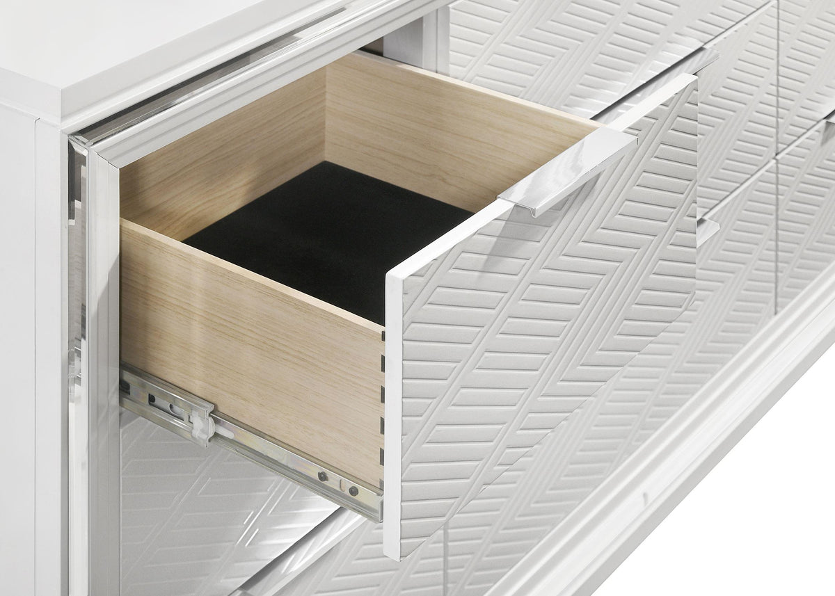 Marmore White 9-Drawer Dresser from Coaster - Luna Furniture