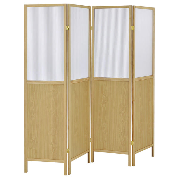 Mattison Natural 4-Panel Room Divider Folding Shoji Screen