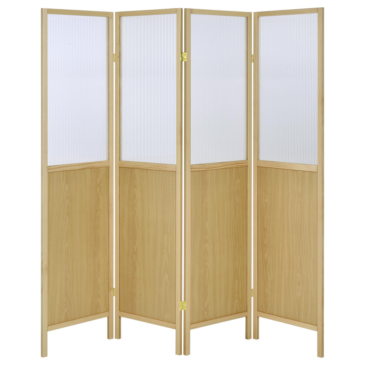 Mattison Natural 4-Panel Room Divider Folding Shoji Screen from Coaster - Luna Furniture