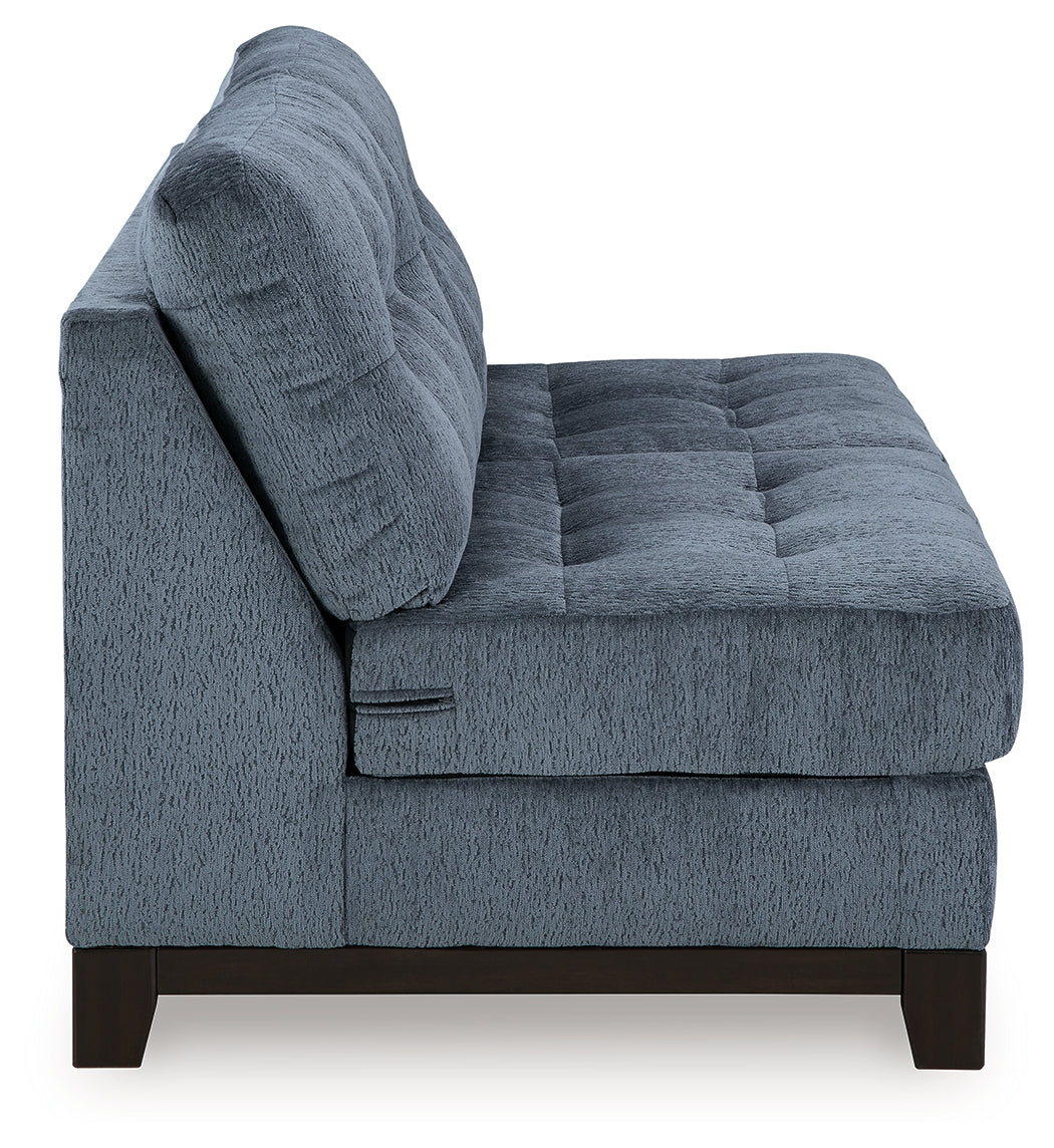 Maxon Place Navy Armless Loveseat from Ashley - Luna Furniture