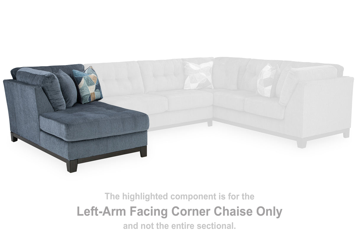 Maxon Place Navy Left-Arm Facing Corner Chaise from Ashley - Luna Furniture