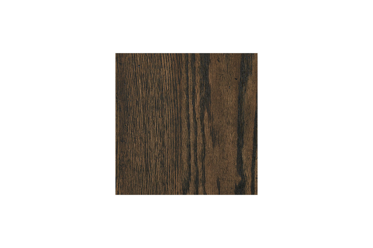 Maylee Dark Brown Upholstered Canopy Bedroom Set from Ashley - Luna Furniture