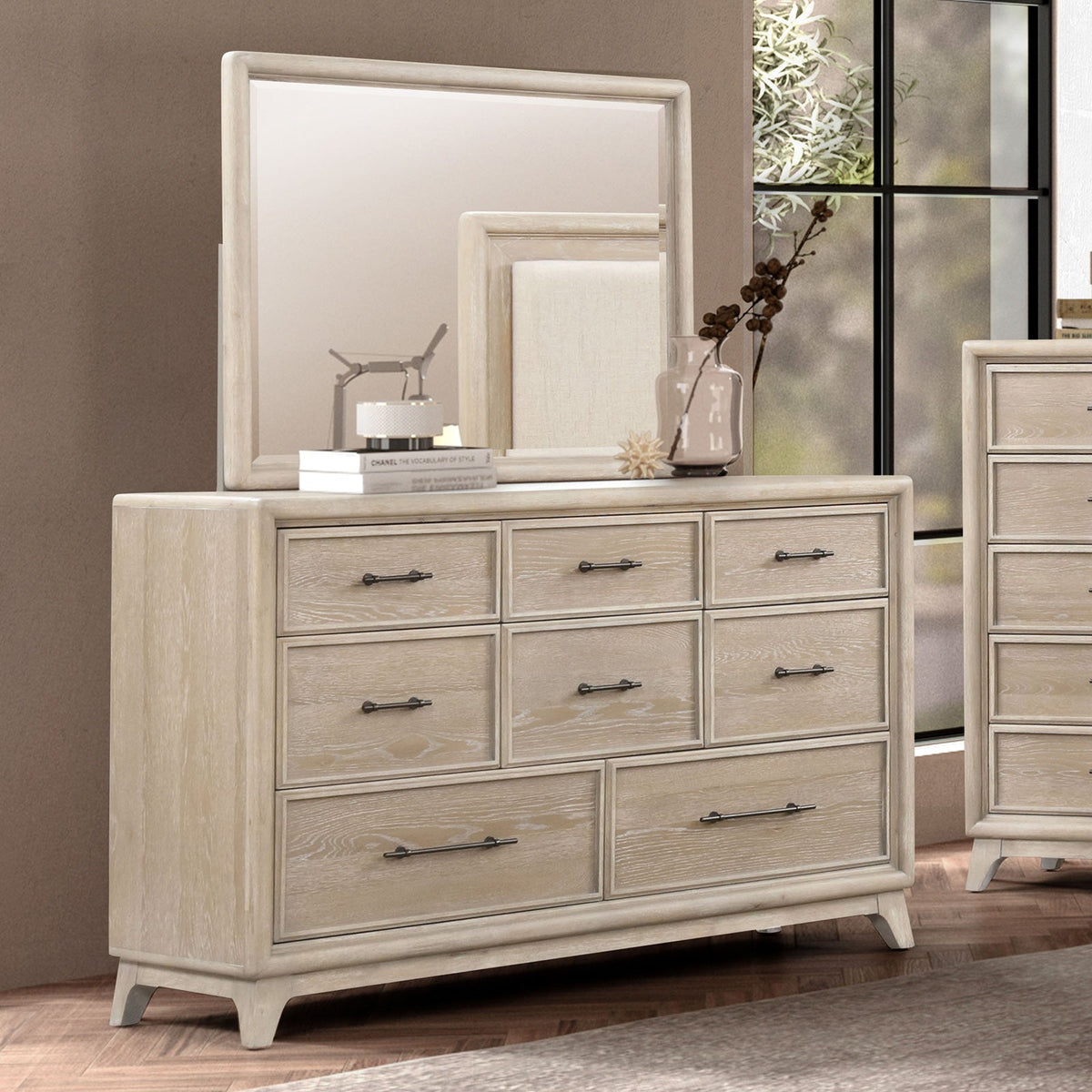 Midhurst Oak Transitional Bedroom Set from Furniture of America - Luna Furniture