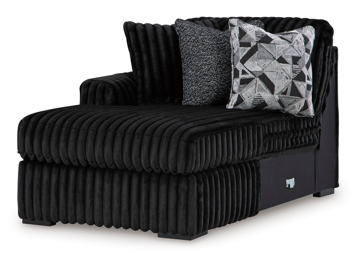 Midnight-Madness Onyx 2-Piece Oversized Double Chaise from Ashley - Luna Furniture