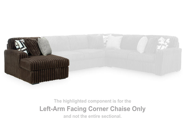 Midnight-Madness Chocolate Left-Arm Facing Corner Chaise