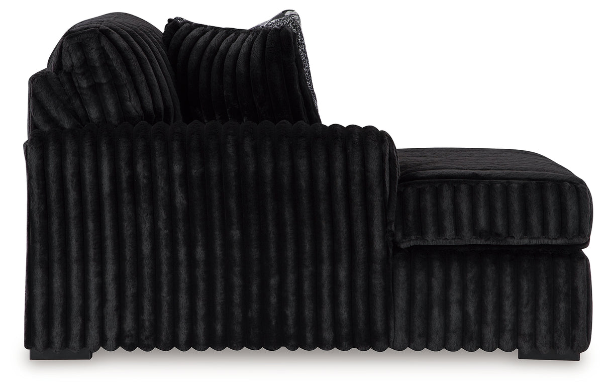 Midnight-Madness Onyx Left-Arm Facing Corner Chaise from Ashley - Luna Furniture