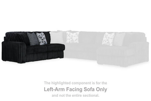Midnight-Madness Onyx Left-Arm Facing Sofa