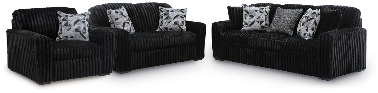Midnight-Madness Sofa, Loveseat and Oversized Chair from Ashley Furniture - Luna Furniture