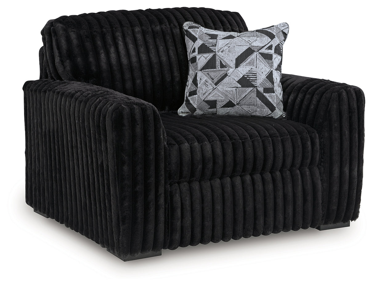 Midnight-Madness Sofa, Loveseat and Oversized Chair from Ashley Furniture - Luna Furniture