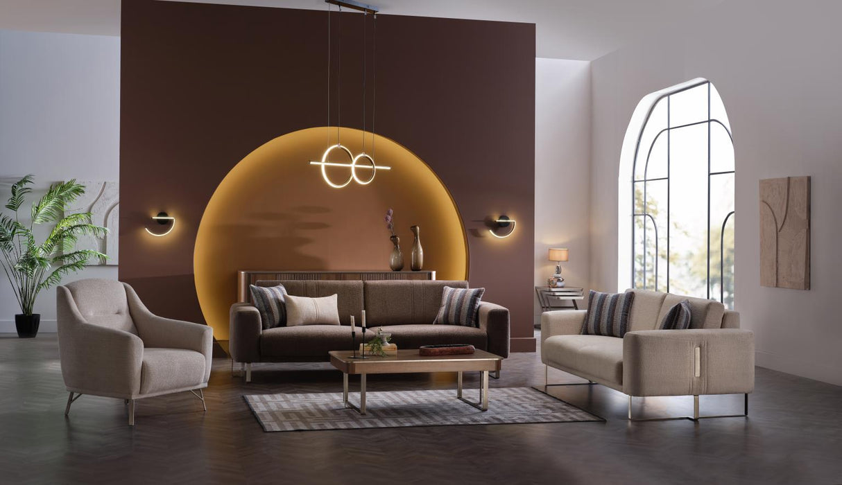 Mirante Beatto Cream Living Room Set from Bellona - Luna Furniture