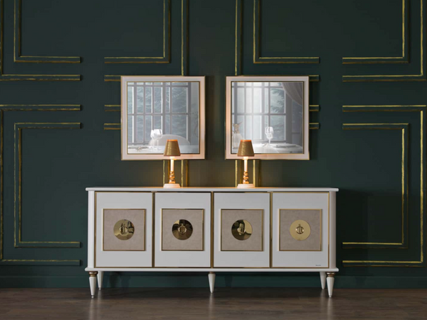Mistral Opak White/Leather Console/Buffet