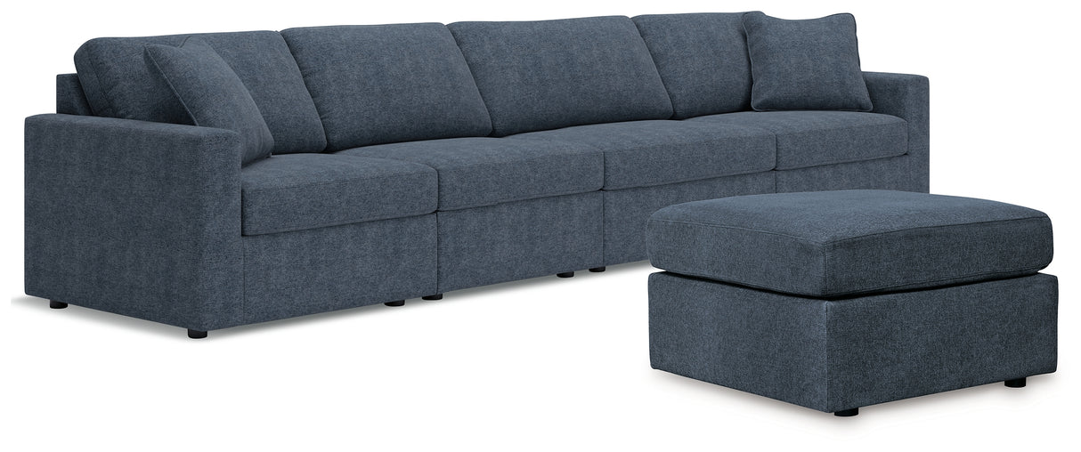 Modmax 4-Piece Sectional with Ottoman in Ink from Ashley - Luna Furniture