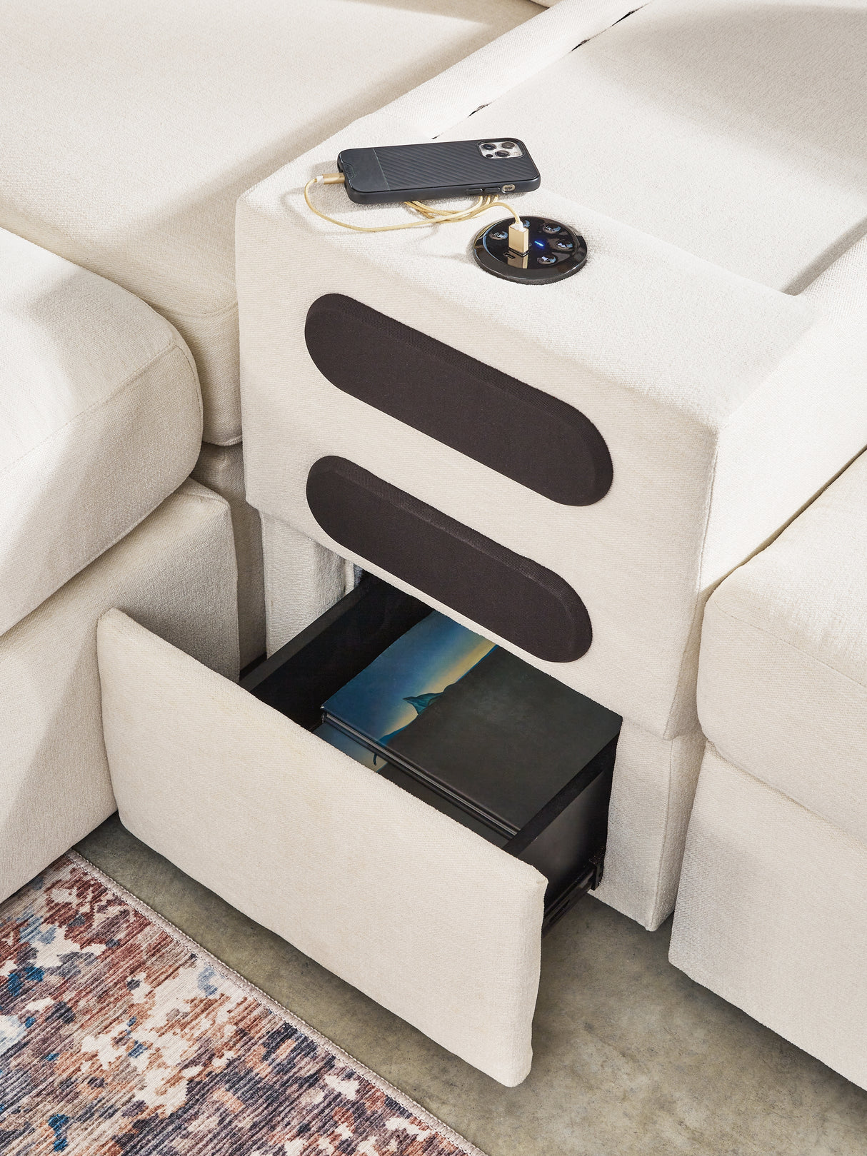 Modmax 6-Piece Sectional with Ottoman in Oyster from Ashley - Luna Furniture