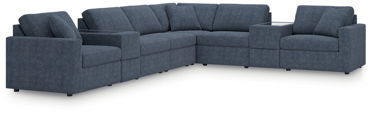 Modmax 8-Piece Sectional with Ottoman in Ink from Ashley - Luna Furniture