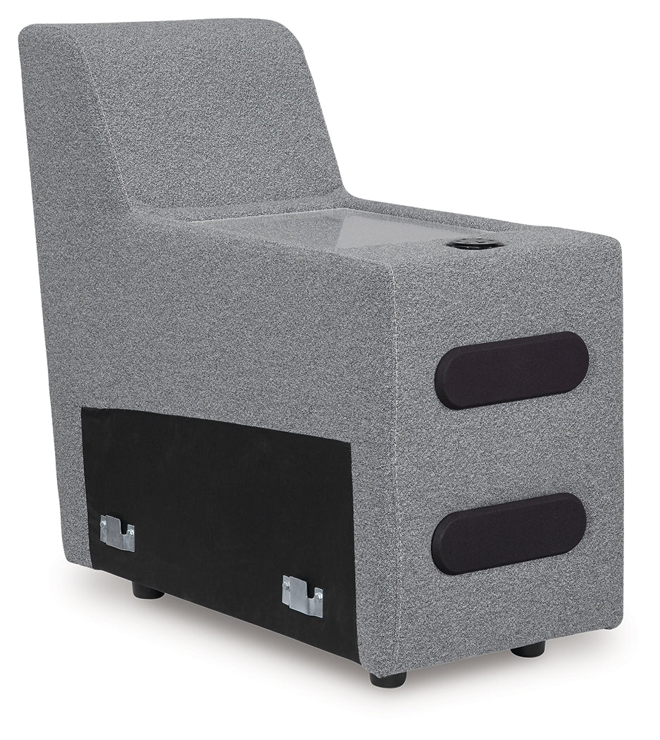 Modmax II Salt and Pepper Console with Audio System from Ashley - Luna Furniture