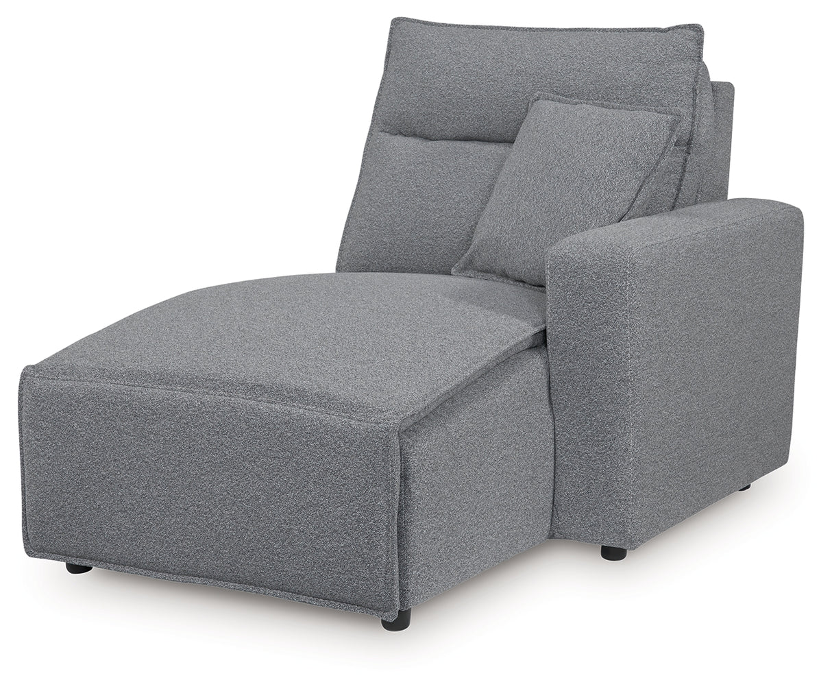 Modmax II Salt and Pepper Right-Arm Facing Press Back Power Chaise from Ashley - Luna Furniture