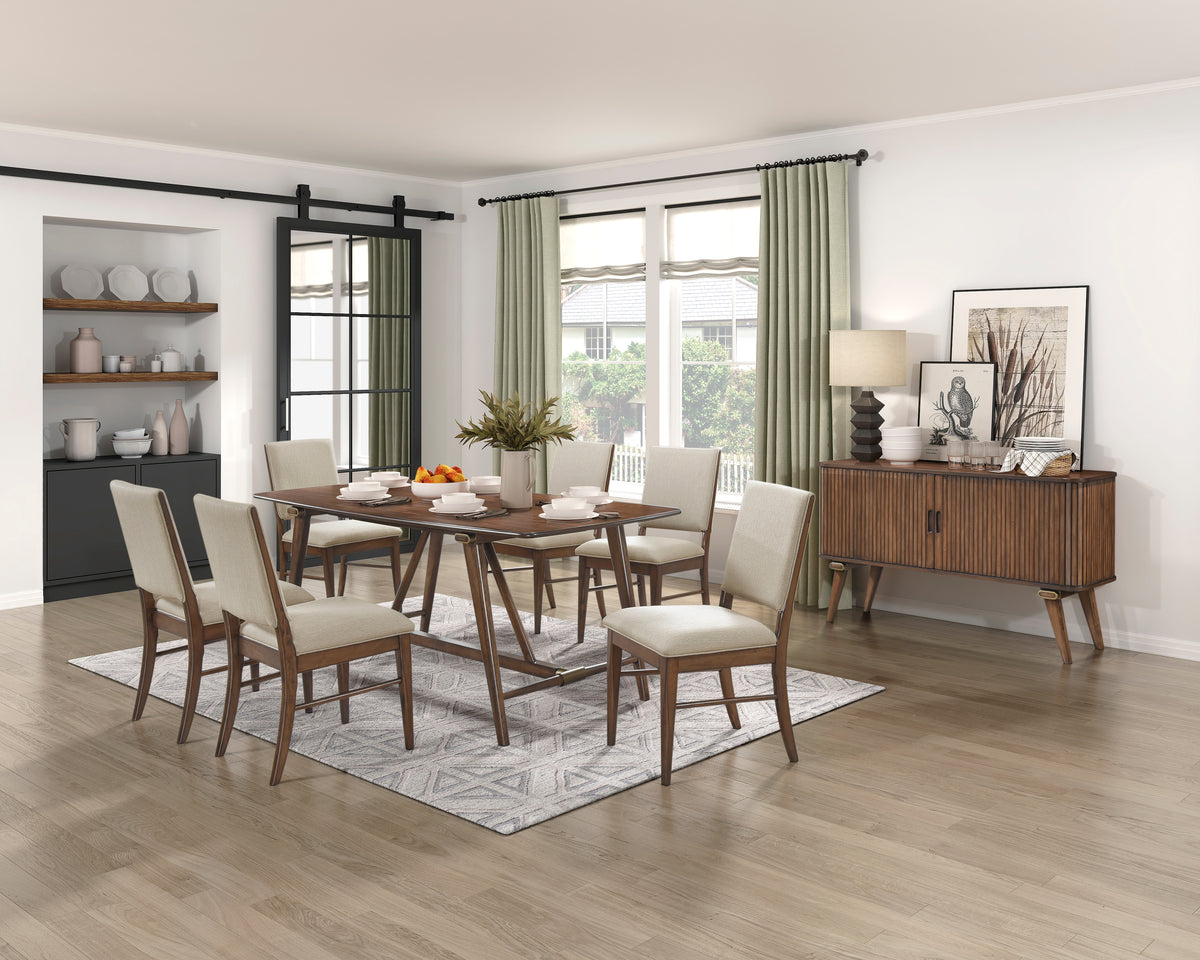 Monroe Walnut Dining Side Chair, Set of 2 from Homelegance - Luna Furniture