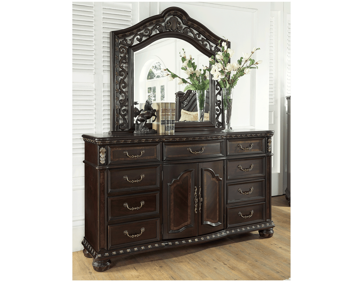 Monte Carlo Cocoa Brown Dresser with Mirror from Steve Silver - Luna Furniture