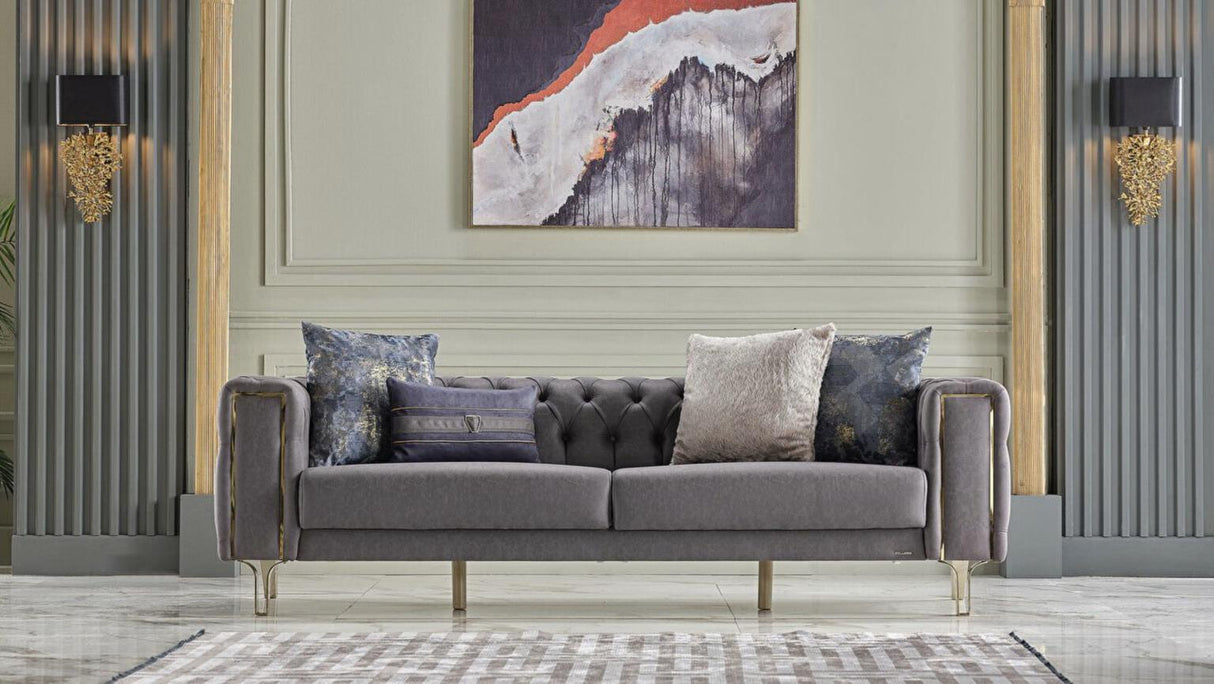 Montego Dark Anthrachite 3-Seat Sleeper Sofa from Bellona - Luna Furniture
