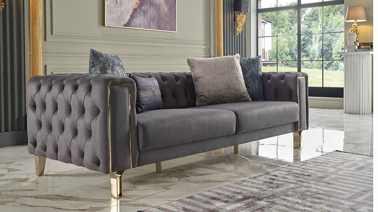 Montego Dark Anthrachite 3-Seat Sleeper Sofa from Bellona - Luna Furniture