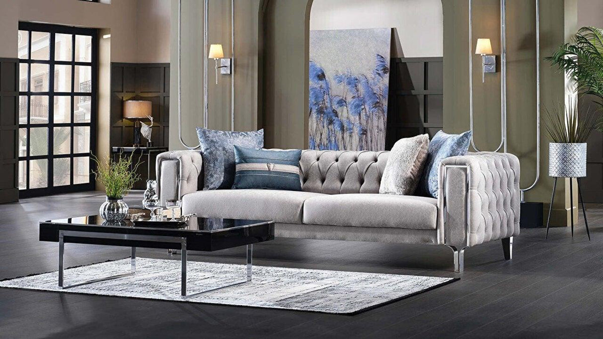 Montego Light Gray 3-Seat Sleeper Sofa from Bellona - Luna Furniture