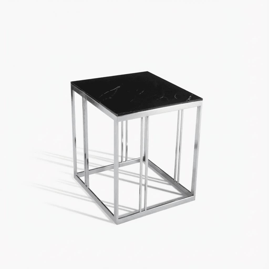 Montego Chrome Leg Side Table from Bellona - Luna Furniture