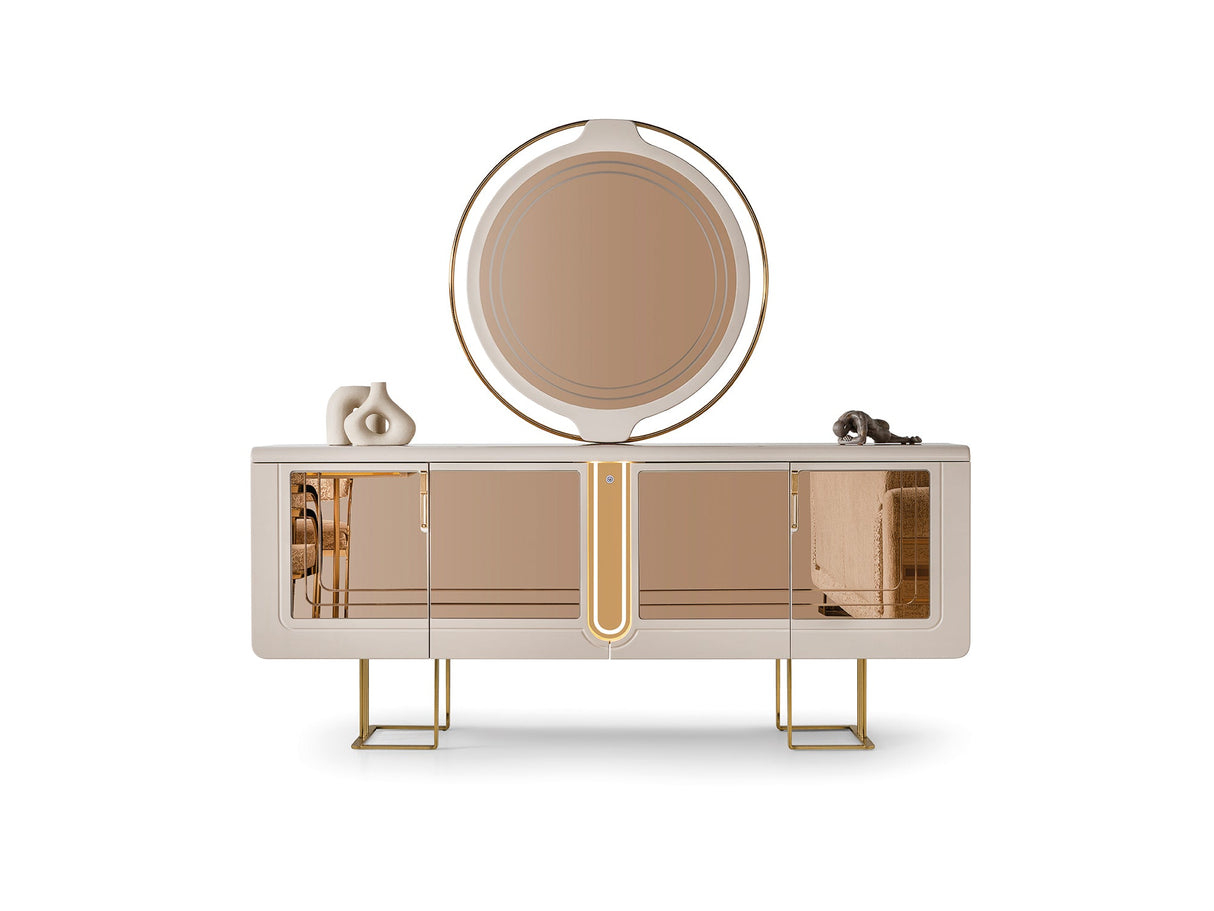 Monza Consol With Mirror from Furnia - Luna Furniture